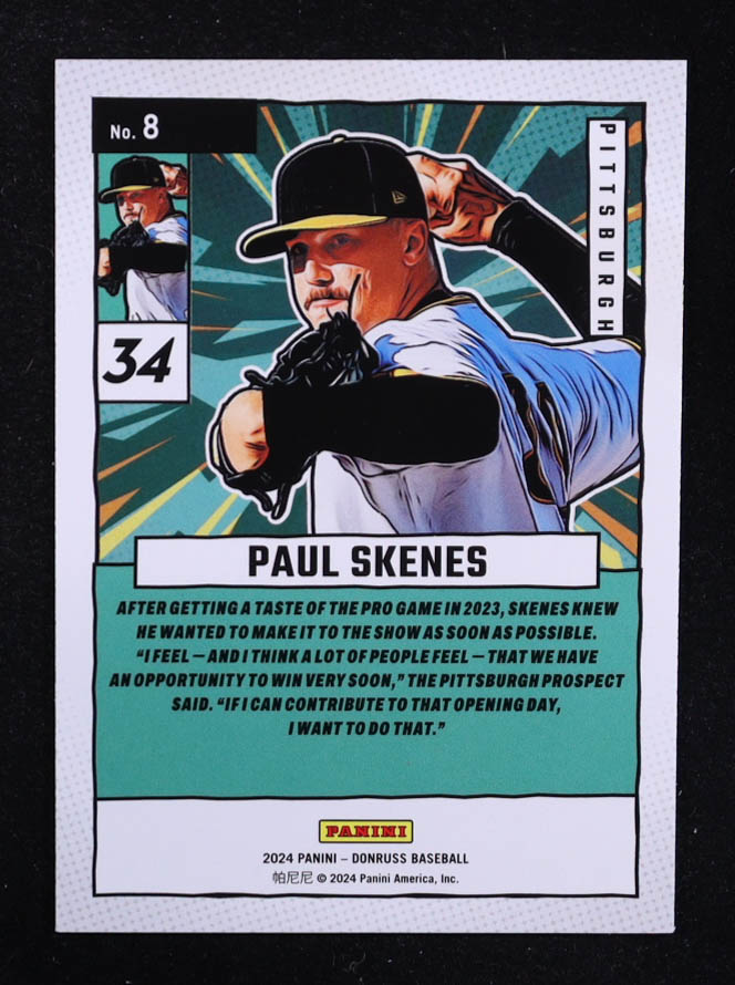 Paul Skenes 2024 Panini Donruss Diamond Marvels #8 RC at PristineAuction.com Paul Skenes 2024 Panini Donruss Diamond Marvels #8 RC at PristineAuction.com