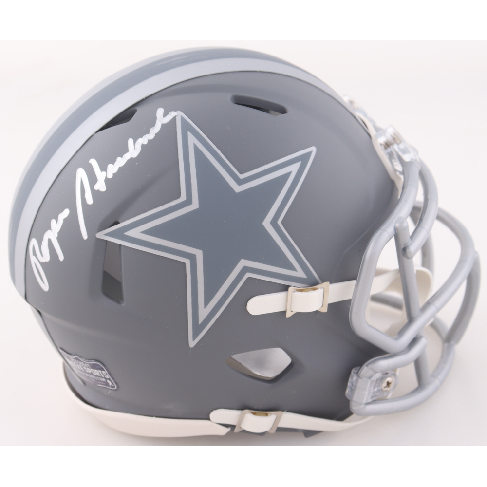 Roger Staubach Signed Cowboys Slate Alternate Speed Mini Helmet (Radtke) at PristineAuction.com