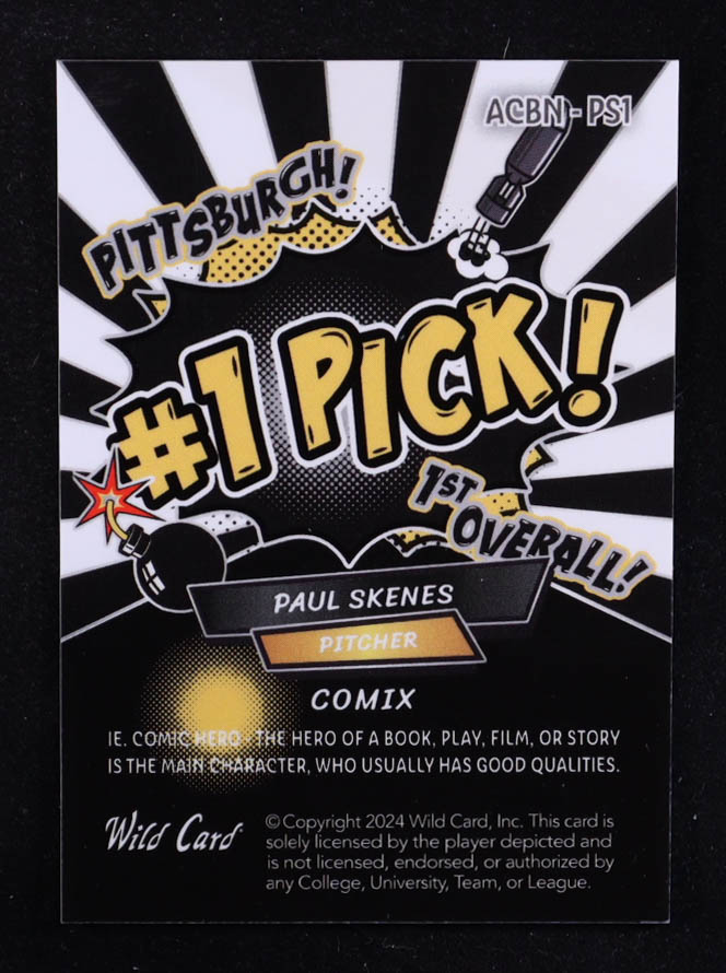 Paul Skenes 2024 Wild Card 2024 Alumination Comix #ACBN-PS1 RC at PristineAuction.com Paul Skenes 2024 Wild Card 2024 Alumination Comix #ACBN-PS1 RC at PristineAuction.com