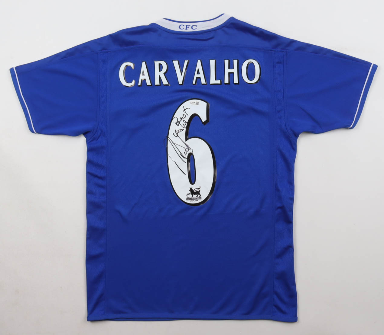Ricardo Carvalho Signed Chelsea F.C. Umbro Authentic Jersey Inscribed "Best Wishes" (JSA) at PristineAuction.com Ricardo Carvalho Signed Chelsea F.C. Umbro Authentic Jersey Inscribed "Best Wishes" (JSA) at PristineAuction.com