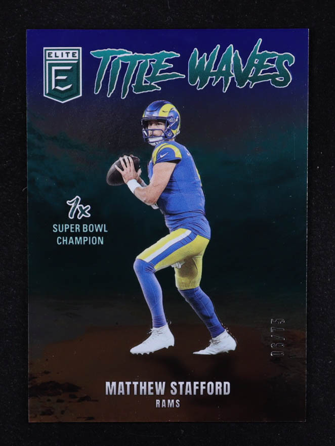Matthew Stafford 2025 Elite Title Waves Blue #6 #06/75 at PristineAuction.com Matthew Stafford 2025 Elite Title Waves Blue #6 #06/75 at PristineAuction.com