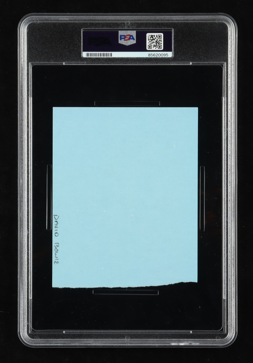 David Bowie Signed Index Card Inscribed "Love" & "X" (PSA) at PristineAuction.com David Bowie Signed Index Card Inscribed "Love" & "X" (PSA) at PristineAuction.com