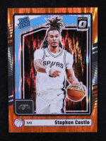 Stephon Castle 2024-25 Donruss Optic Orange Shock #254 RR #104/225 RC at PristineAuction.com