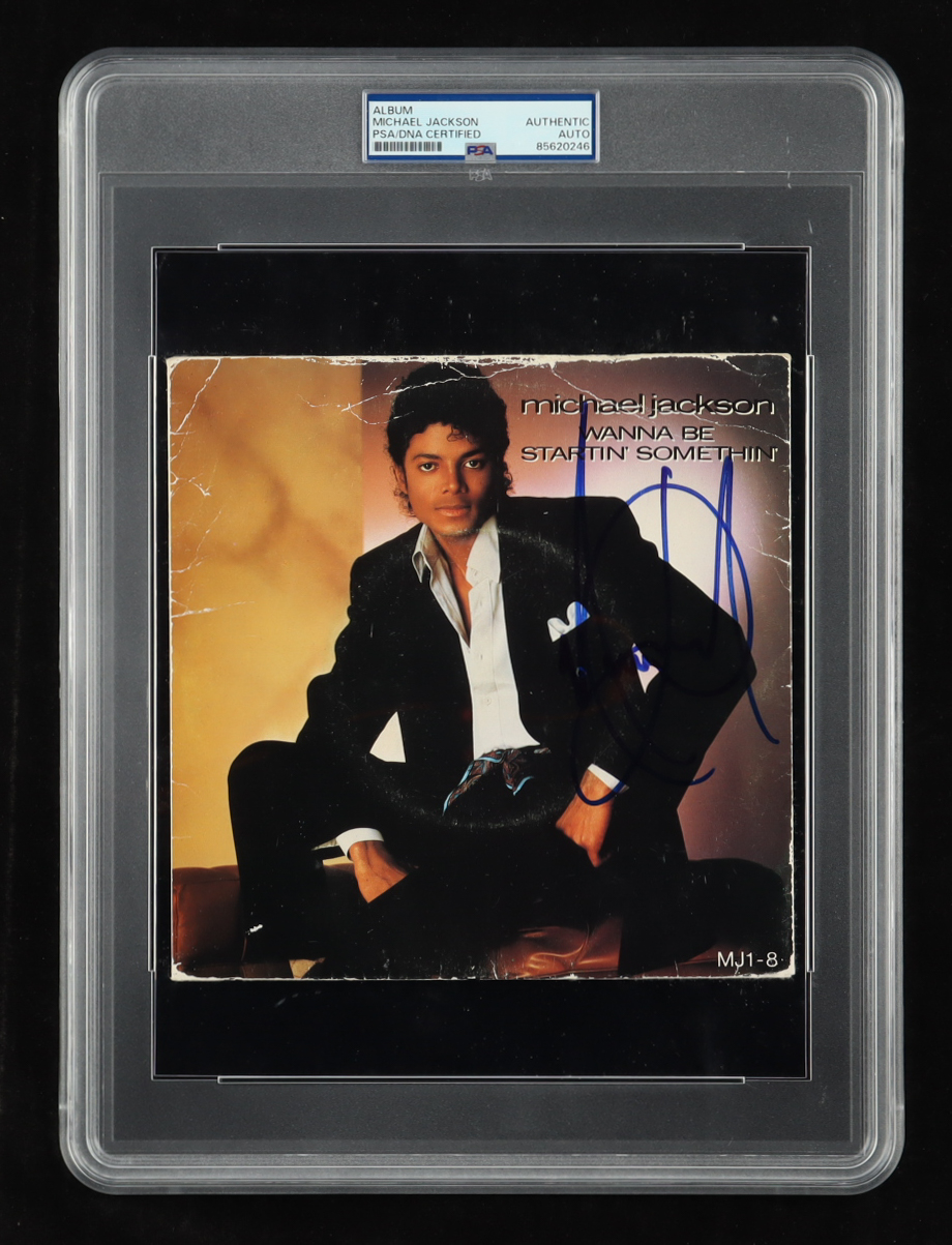 Michael Jackson Signed "Wanna Be Startin' Somethin'" Vinyl Record Album (PSA) at PristineAuction.com Michael Jackson Signed "Wanna Be Startin' Somethin'" Vinyl Record Album (PSA) at PristineAuction.com