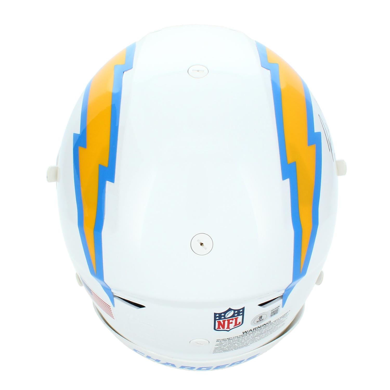 Omarion Hampton Signed Chargers Full-Size Authentic On-Field Speedflex Helmet Inscribed "BOLT UP!" (Beckett) at PristineAuction.com Omarion Hampton Signed Chargers Full-Size Authentic On-Field Speedflex Helmet Inscribed "BOLT UP!" (Beckett) at PristineAuction.com