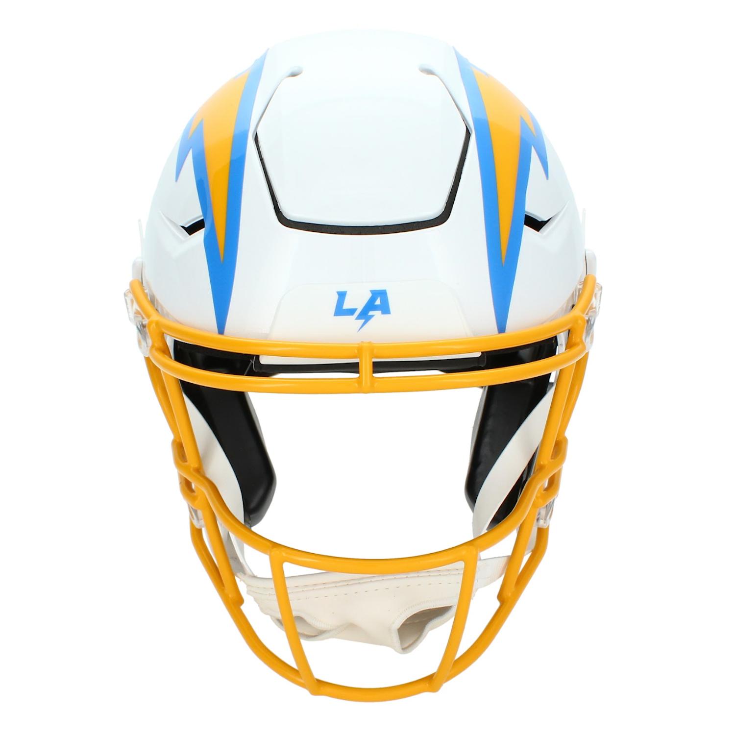 Omarion Hampton Signed Chargers Full-Size Authentic On-Field Speedflex Helmet Inscribed "BOLT UP!" (Beckett) at PristineAuction.com Omarion Hampton Signed Chargers Full-Size Authentic On-Field Speedflex Helmet Inscribed "BOLT UP!" (Beckett) at PristineAuction.com