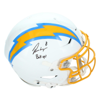 Omarion Hampton Signed Chargers Full-Size Authentic On-Field Speedflex Helmet Inscribed "BOLT UP!" (Beckett) at PristineAuction.com