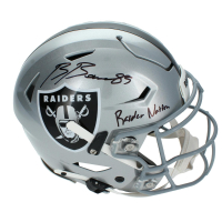 Brock Bowers Signed Raiders Full-Size Authentic On-Field Speedflex Helmet Inscribed "Raider Nation" (Beckett) at PristineAuction.com