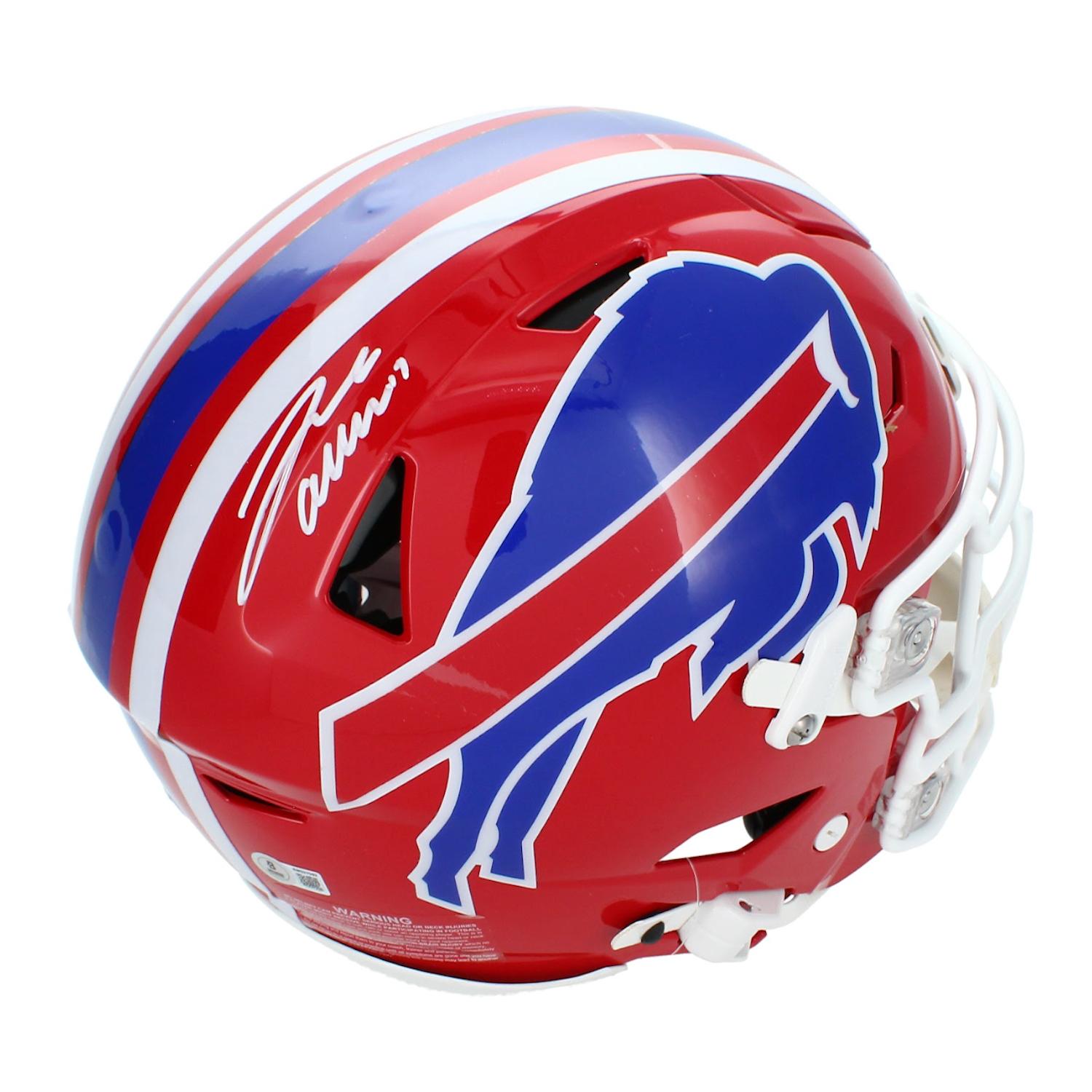 Josh Allen Signed Bills Full-Size Authentic On-Field Throwback Alternate Speedflex Helmet (Beckett) at PristineAuction.com Josh Allen Signed Bills Full-Size Authentic On-Field Throwback Alternate Speedflex Helmet (Beckett) at PristineAuction.com