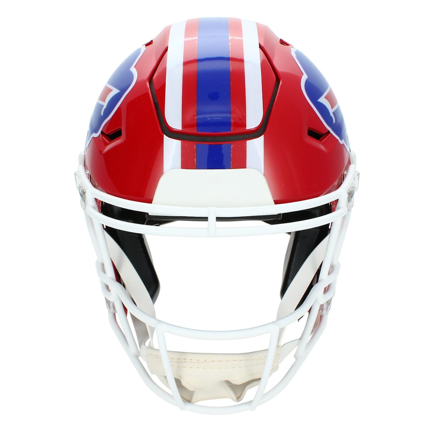 Josh Allen Signed Bills Full-Size Authentic On-Field Throwback Alternate Speedflex Helmet (Beckett) at PristineAuction.com Josh Allen Signed Bills Full-Size Authentic On-Field Throwback Alternate Speedflex Helmet (Beckett) at PristineAuction.com
