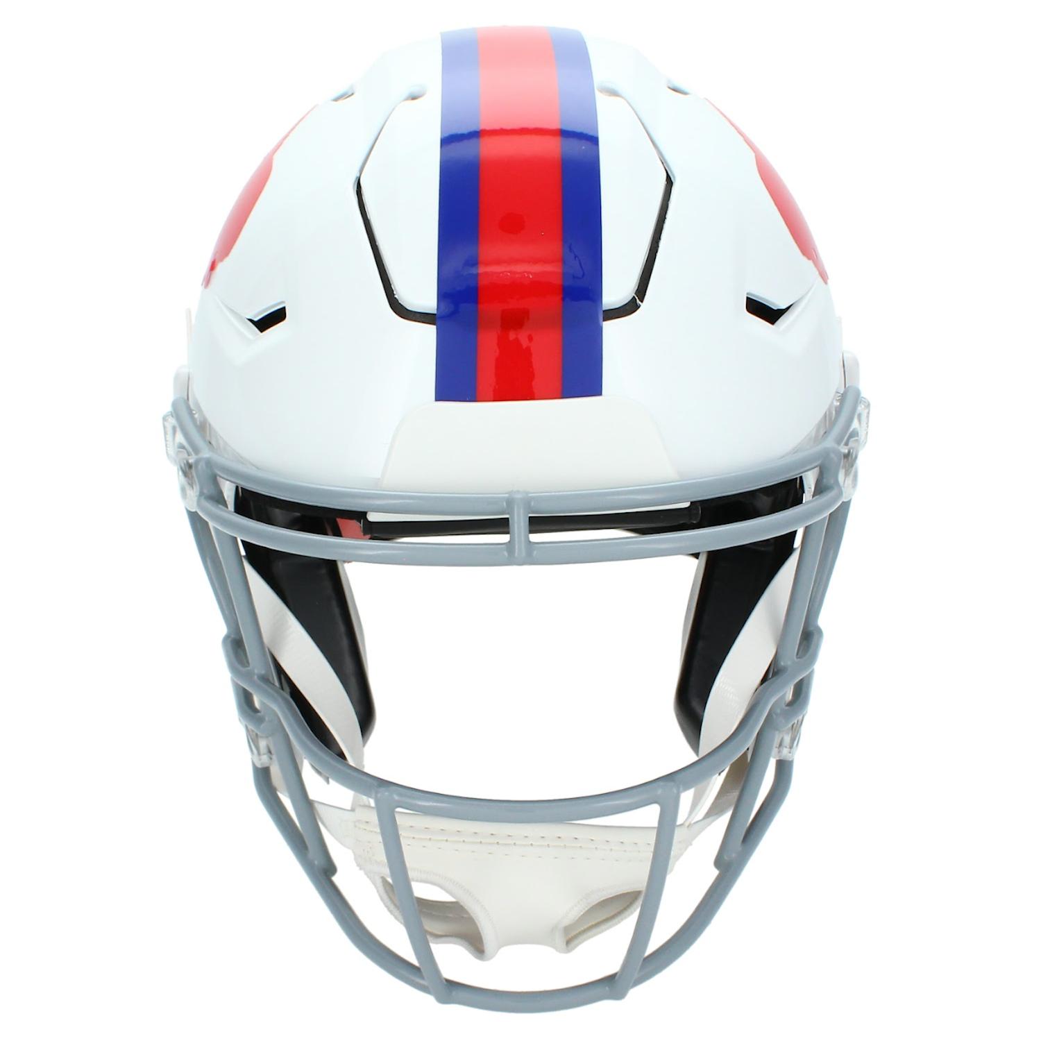 Josh Allen Signed Bills Full-Size Authentic On-Field Throwback Alternate Speedflex Helmet (Beckett) at PristineAuction.com Josh Allen Signed Bills Full-Size Authentic On-Field Throwback Alternate Speedflex Helmet (Beckett) at PristineAuction.com