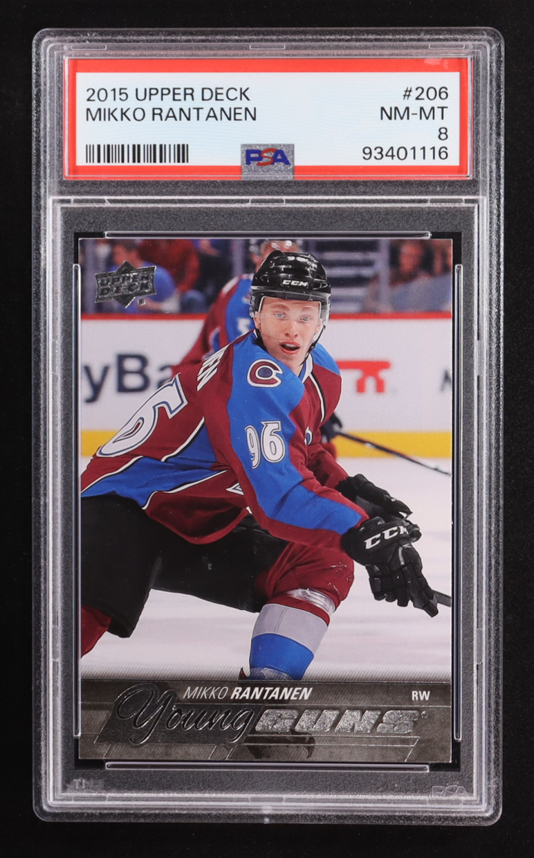 Mikko Rantanen 2015-16 Upper Deck #206 YG RC (PSA 8) at PristineAuction.com Mikko Rantanen 2015-16 Upper Deck #206 YG RC (PSA 8) at PristineAuction.com