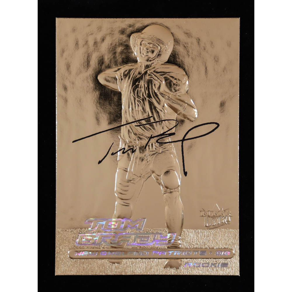 Tom Brady 2000 Fleer Ultra 23KT Gold Black Metallic Signature Series #NNO RC at PristineAuction.com