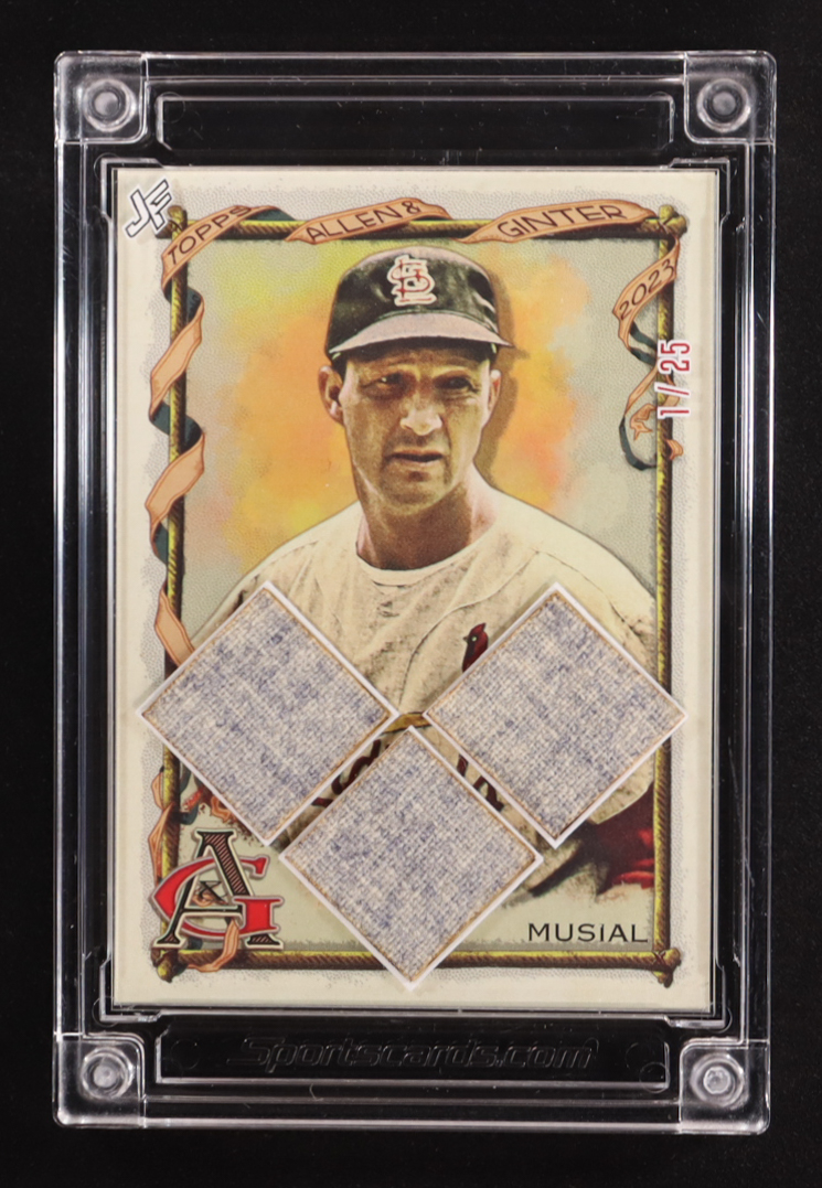 Stan Musial 2025 Jersey Fusion Game Used Swatch #SM62 #1/25 at PristineAuction.com Stan Musial 2025 Jersey Fusion Game Used Swatch #SM62 #1/25 at PristineAuction.com