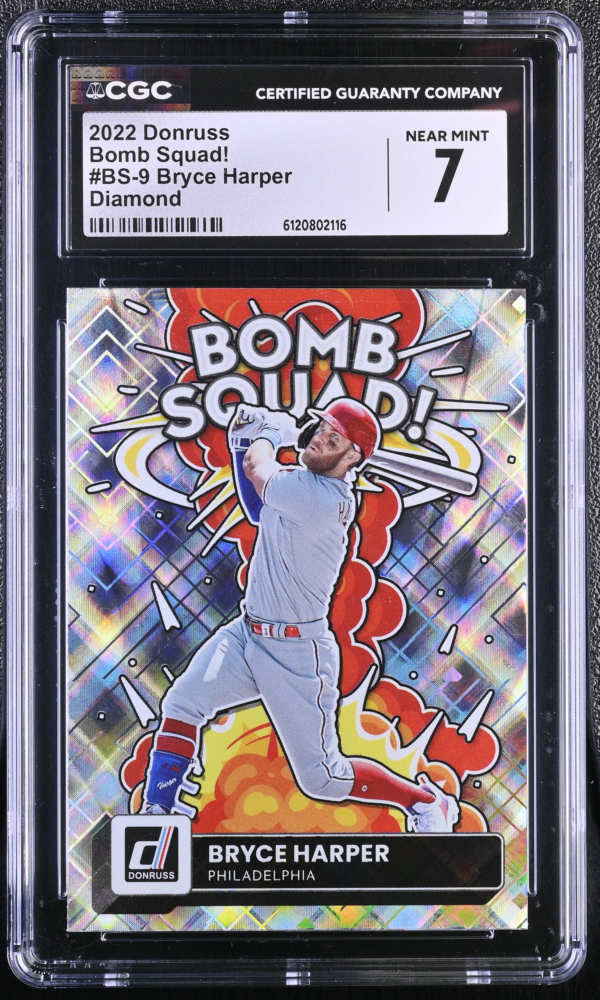 Bryce Harper 2022 Donruss Bomb Squad Diamond #9 (CGC 7) at PristineAuction.com Bryce Harper 2022 Donruss Bomb Squad Diamond #9 (CGC 7) at PristineAuction.com