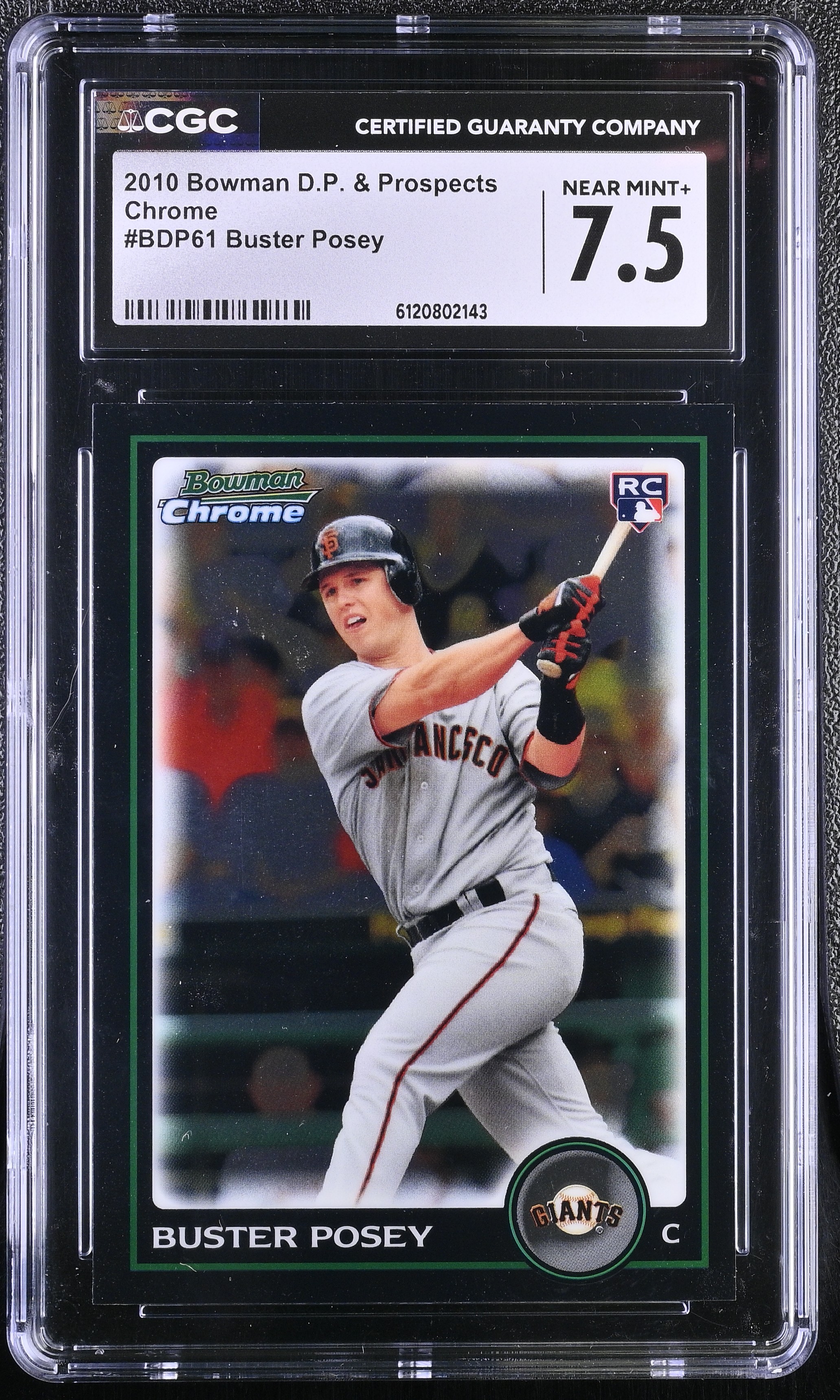 Buster Posey 2010 Bowman Chrome Draft #BDP61 RC (CGC 7.5) at PristineAuction.com Buster Posey 2010 Bowman Chrome Draft #BDP61 RC (CGC 7.5) at PristineAuction.com