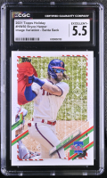 Bryce Harper 2021 Topps Walmart Holiday Rare Photo Variations #HW50 (CGC 5.5) at PristineAuction.com