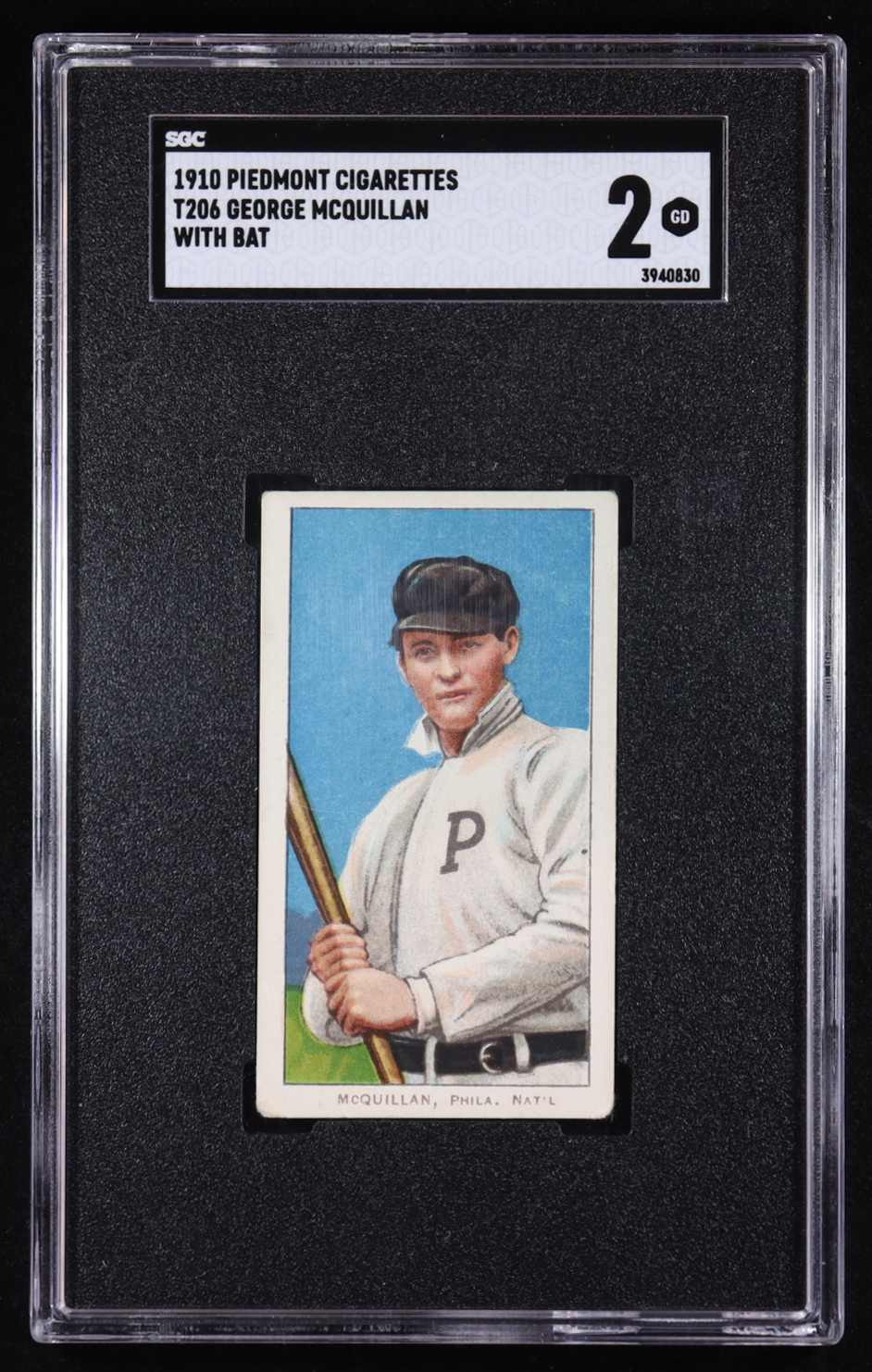 George McQuillan 1909-11 T206 #329 / with Bat (SGC 2) at PristineAuction.com George McQuillan 1909-11 T206 #329 / with Bat (SGC 2) at PristineAuction.com