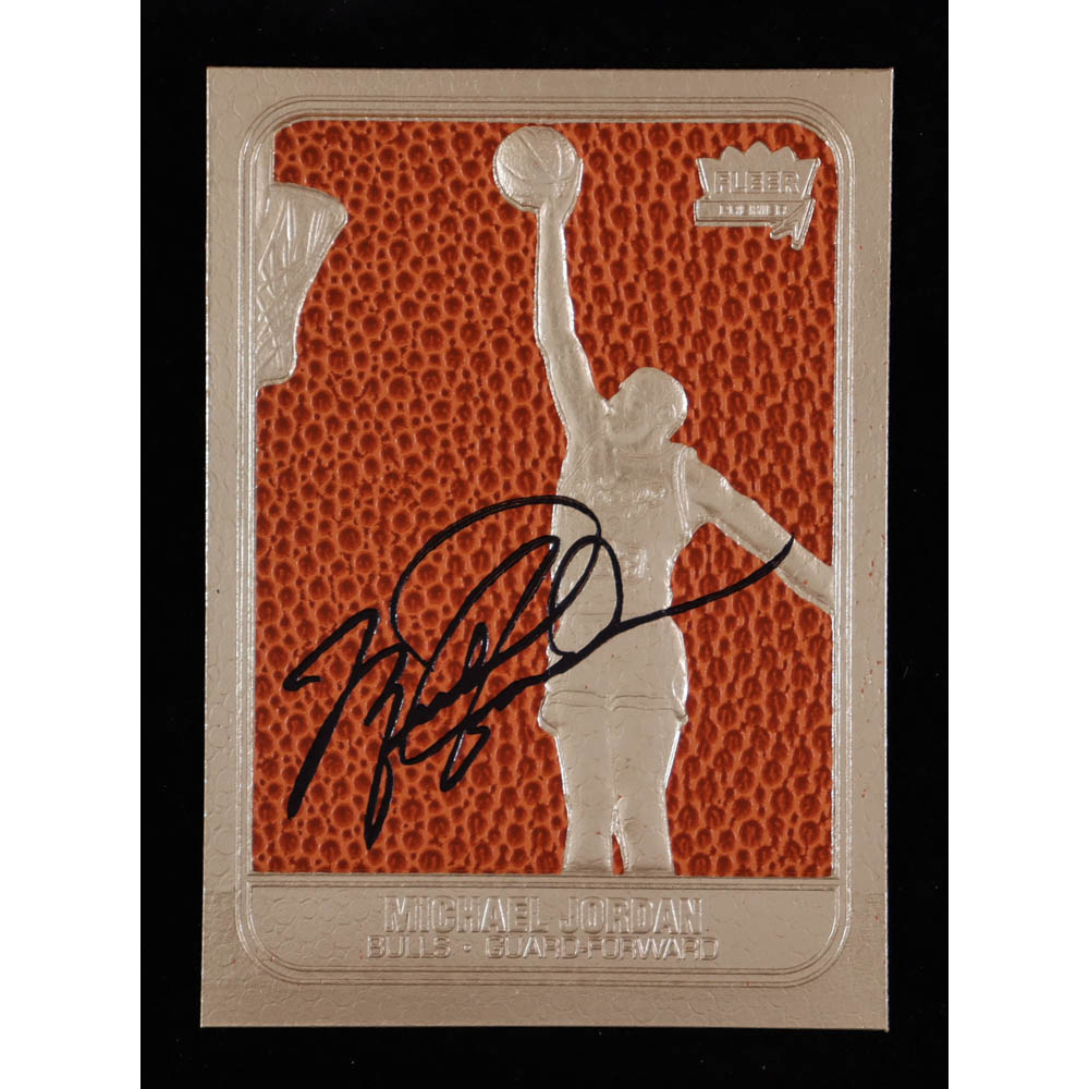 Michael Jordan 1997 Fleer Premier Feel the Game Signature Series 23KT Gold Card at PristineAuction.com