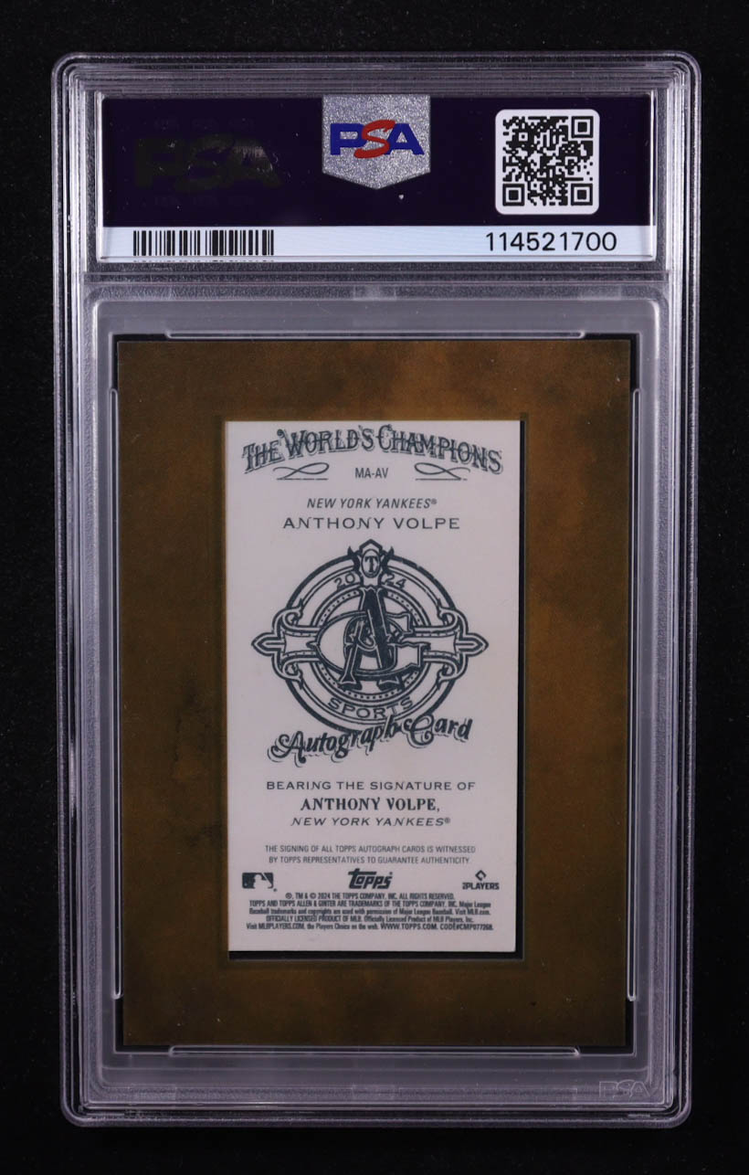 Anthony Volpe 2024 Allen & Ginter Mini Autograph #MA-AV (PSA 9) at PristineAuction.com Anthony Volpe 2024 Allen & Ginter Mini Autograph #MA-AV (PSA 9) at PristineAuction.com