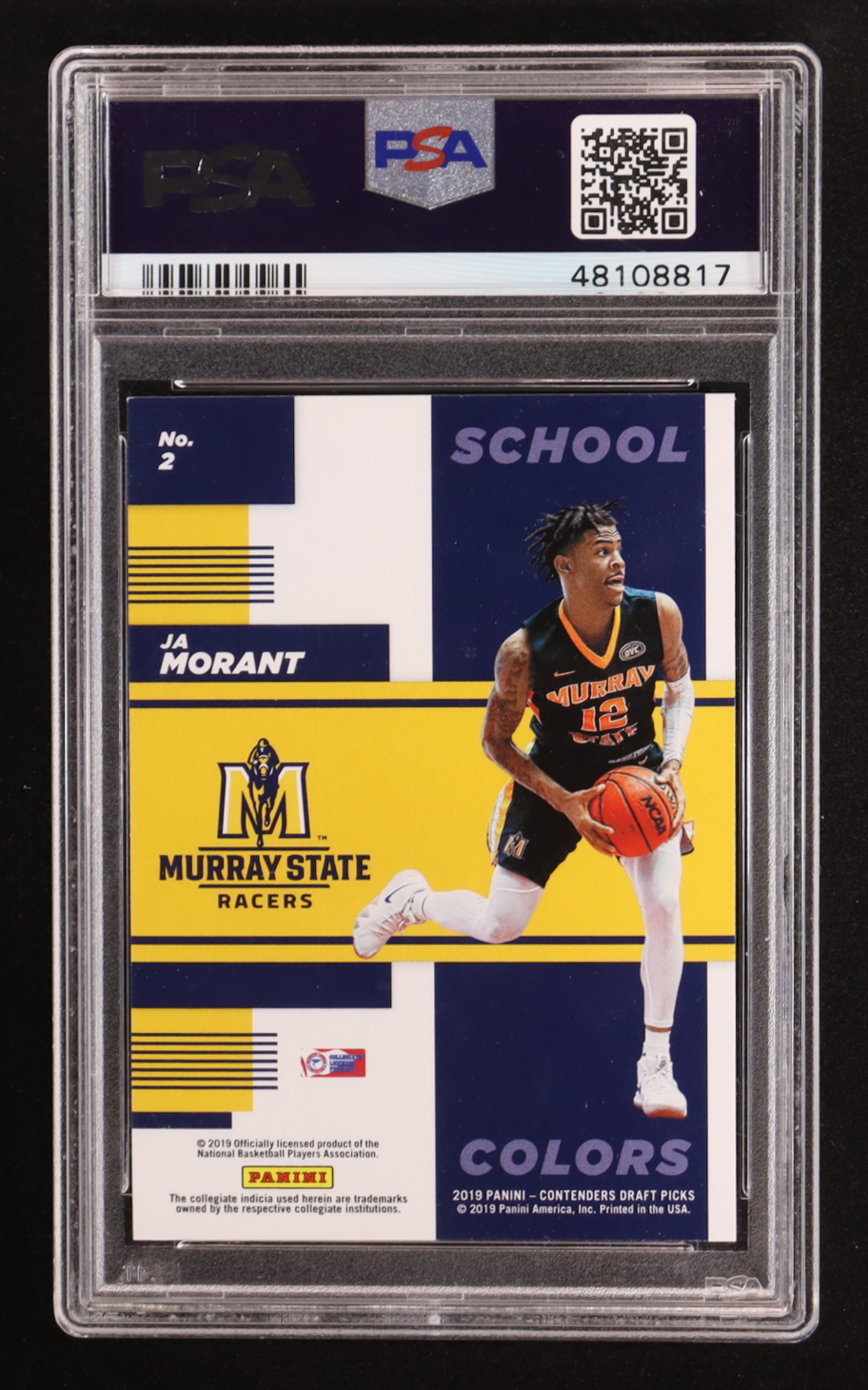 Ja Morant 2019-20 Panini Contenders Draft Picks School Colors #2 RC (PSA 9) at PristineAuction.com Ja Morant 2019-20 Panini Contenders Draft Picks School Colors #2 RC (PSA 9) at PristineAuction.com