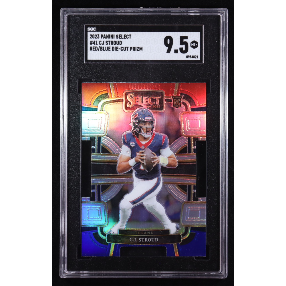 CJ Stroud 2023 Panini Select Concourse Red & Blue Die-Cut Prizm #41 RC (SGC 9.5) at PristineAuction.com