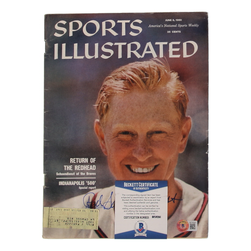 Red Schoendienst Signed 1960 Sports Illustrated Magazine (Beckett) at PristineAuction.com Red Schoendienst Signed 1960 Sports Illustrated Magazine (Beckett) at PristineAuction.com