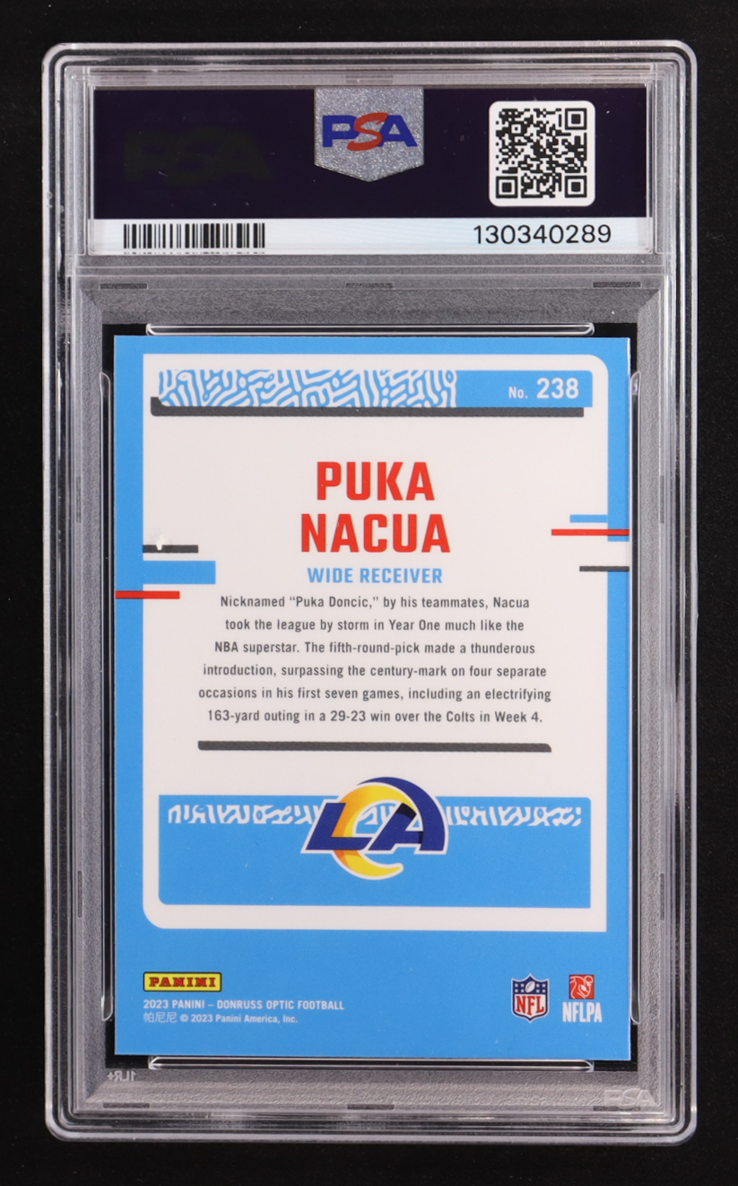 Puka Nacua 2023 Donruss Optic #238 RC (PSA 9) at PristineAuction.com Puka Nacua 2023 Donruss Optic #238 RC (PSA 9) at PristineAuction.com