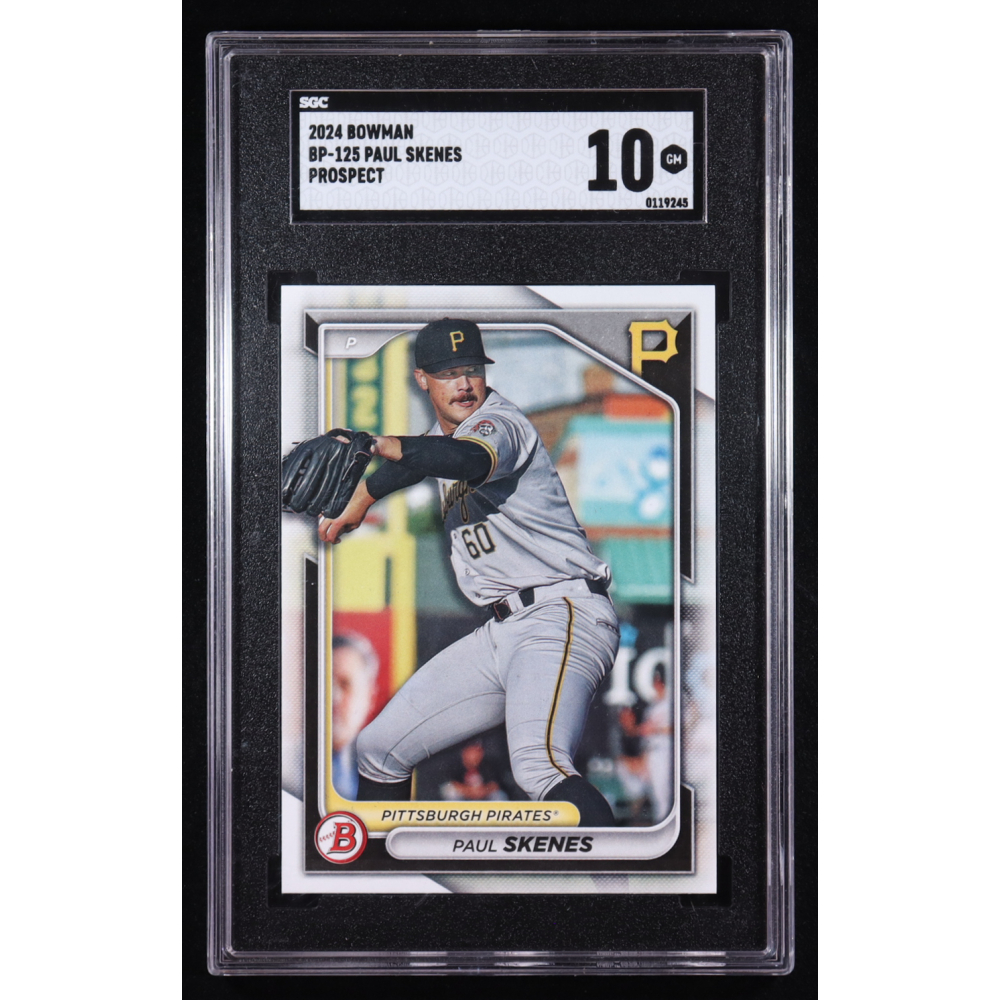 Paul Skenes 2024 Bowman Prospect #BP-125 RC (SGC 10) at PristineAuction.com