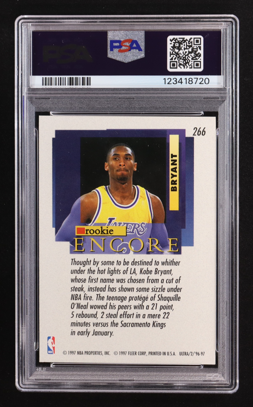 Kobe Bryant 1996-97 Ultra #266 RE RC (PSA 8) at PristineAuction.com Kobe Bryant 1996-97 Ultra #266 RE RC (PSA 8) at PristineAuction.com