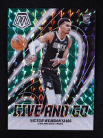 Victor Wembanyama 2023-24 Panini Mosaic Give and Go Mosaic Green #12 RC at PristineAuction.com