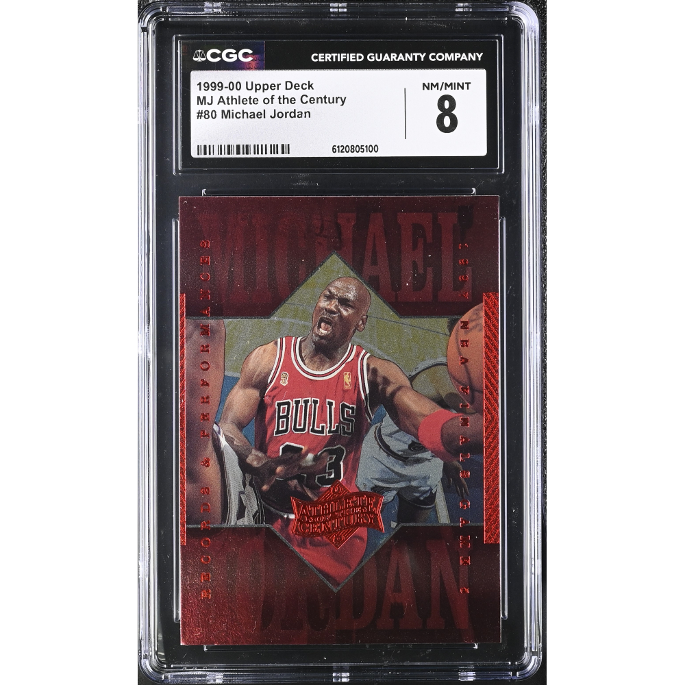 Michael Jordan 1999 Upper Deck Michael Jordan Athlete of the Century #80 (CGC 8) at PristineAuction.com