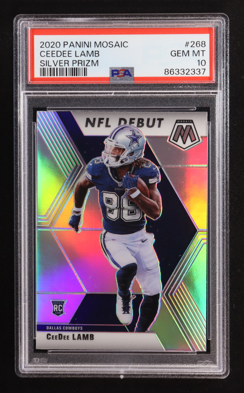 CeeDee Lamb 2020 Panini Mosaic Silver #268 DEB RC (PSA 10) at PristineAuction.com CeeDee Lamb 2020 Panini Mosaic Silver #268 DEB RC (PSA 10) at PristineAuction.com