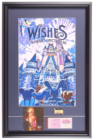 Disney's Disneyland "Wishes: Fireworks Spectacular" Custom Framed Print Display with Postcard, Vintage Ticket Book & Scroll Pin at PristineAuction.com