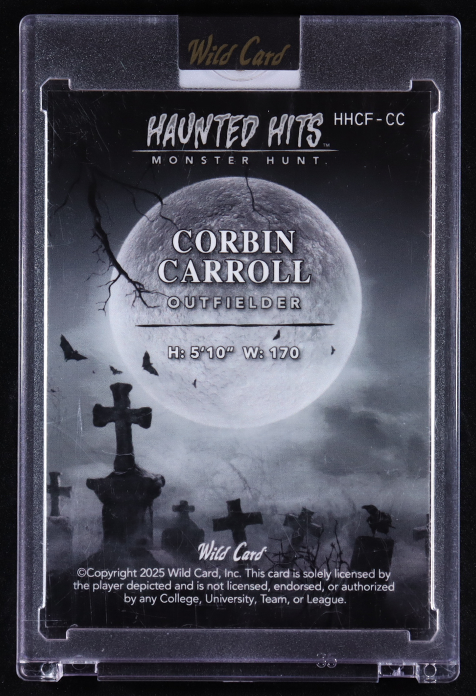 Corbin Carroll 2025 Wild Card Haunted Hits Monster Hunt Disco Yellow #HHCFCC #1/2 at PristineAuction.com Corbin Carroll 2025 Wild Card Haunted Hits Monster Hunt Disco Yellow #HHCFCC #1/2 at PristineAuction.com