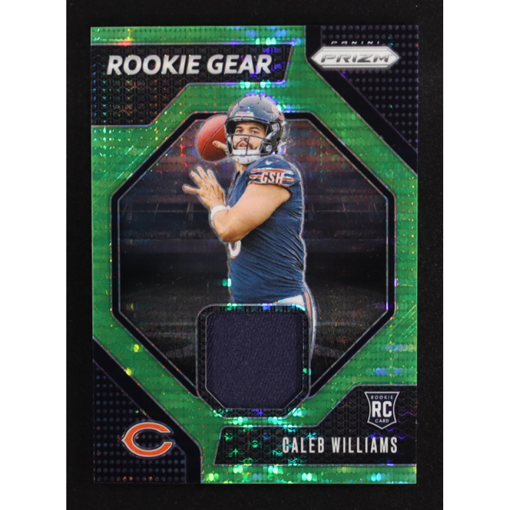 Caleb Williams 2024 Panini Prizm Rookie Gear Neon Green Pulsar #1 RC at PristineAuction.com