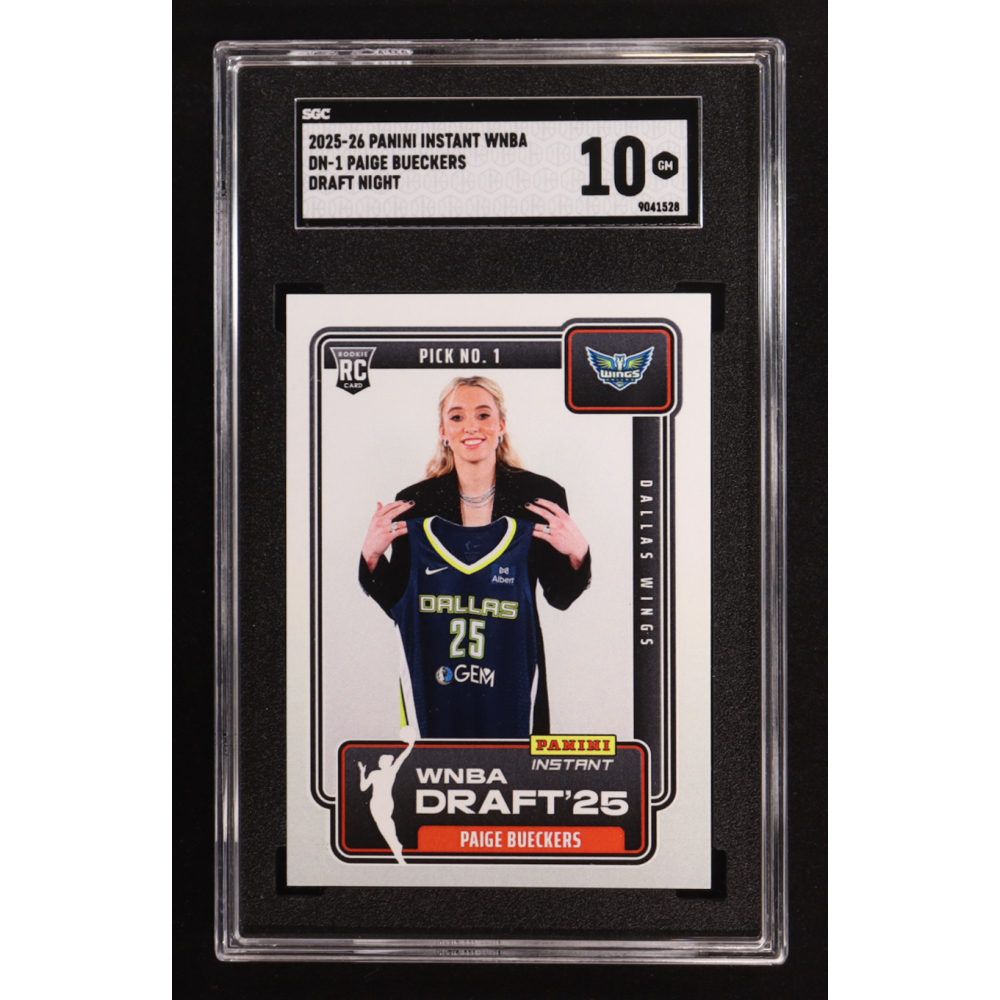 Paige Bueckers 2025-26 Panini Instant WNBA Draft Night #DN-1 RC (SGC 10) at PristineAuction.com