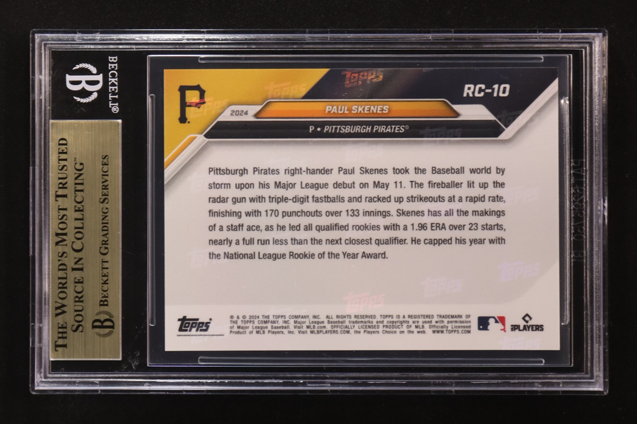 Paul Skenes 2024 Topps Now Rookie Cup #RC10 RC (BGS 9.5) at PristineAuction.com Paul Skenes 2024 Topps Now Rookie Cup #RC10 RC (BGS 9.5) at PristineAuction.com