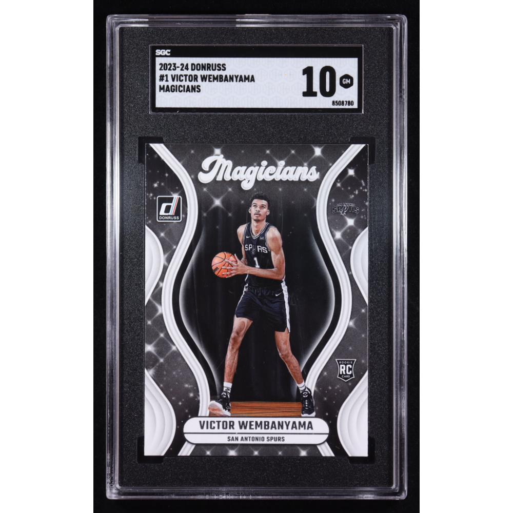 Victor Wembanyama 2023-24 Panini Donruss Magicians #1 RC (SGC 10) at PristineAuction.com