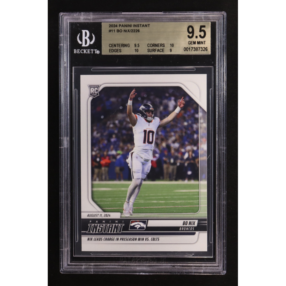 Bo Nix 2024 Panini Instant #11 RC (BGS 9.5) at PristineAuction.com