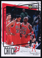 Michael Jordan 1997-98 Collector's Choice #195 / Catch 23 Leader at PristineAuction.com
