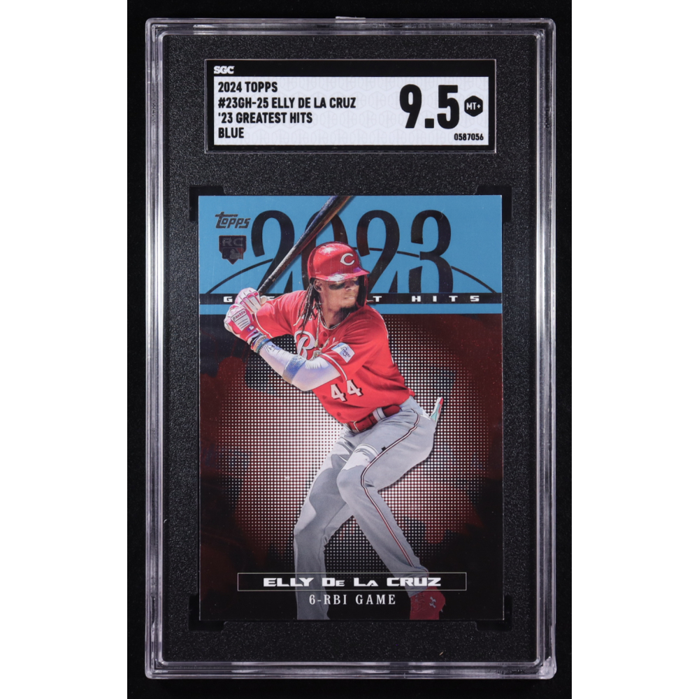Elly De La Cruz 2024 Topps '23 Greatest Hits Blue #23GH-25 RC (SGC 9.5) at PristineAuction.com
