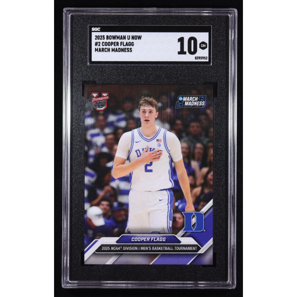 Cooper Flagg 2025 Bowman U Now March Madness #2 RC (SGC 10) at PristineAuction.com