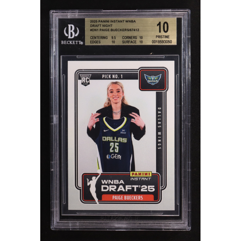 Paige Bueckers 2025-26 Panini Instant WNBA Draft Night #DN-1 RC (BGS 10) at PristineAuction.com
