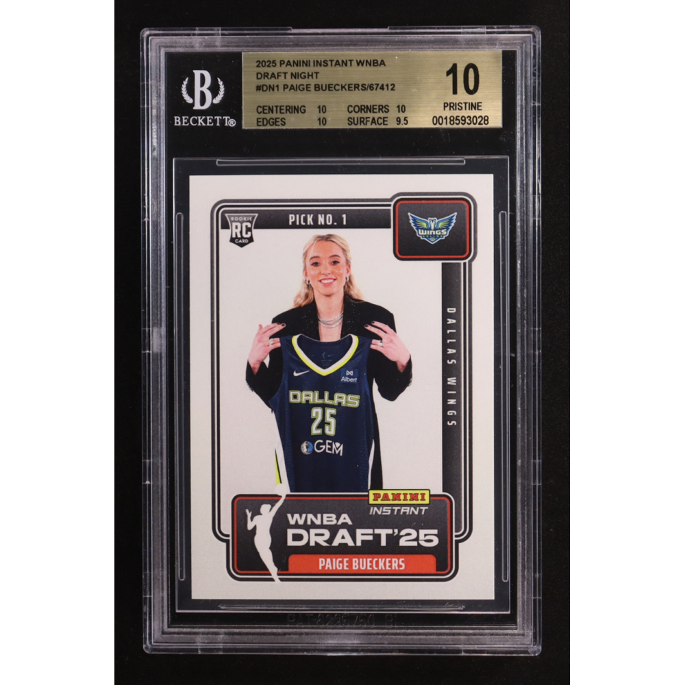 Paige Bueckers 2025-26 Panini Instant WNBA Draft Night #DN-1 RC (BGS 10) at PristineAuction.com