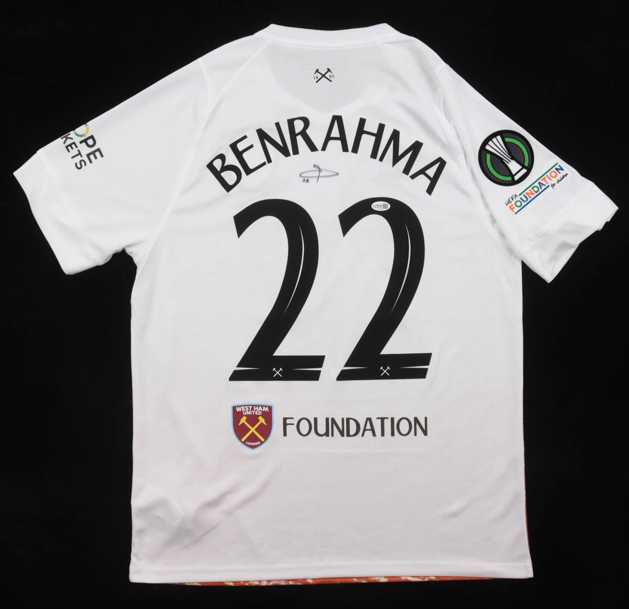 Said Benrahma Signed West Ham United F.C Umbro Authentic Jersey (JSA) at PristineAuction.com Said Benrahma Signed West Ham United F.C Umbro Authentic Jersey (JSA) at PristineAuction.com