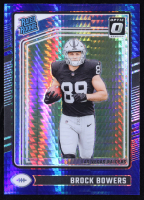 Brock Bowers 2024 Donruss Optic Blue Hyper #215 RR RC at PristineAuction.com