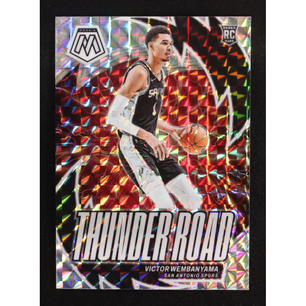 Victor Wembanyama 2023-24 Panini Mosaic Thunder Road Mosaic #8 RC at PristineAuction.com