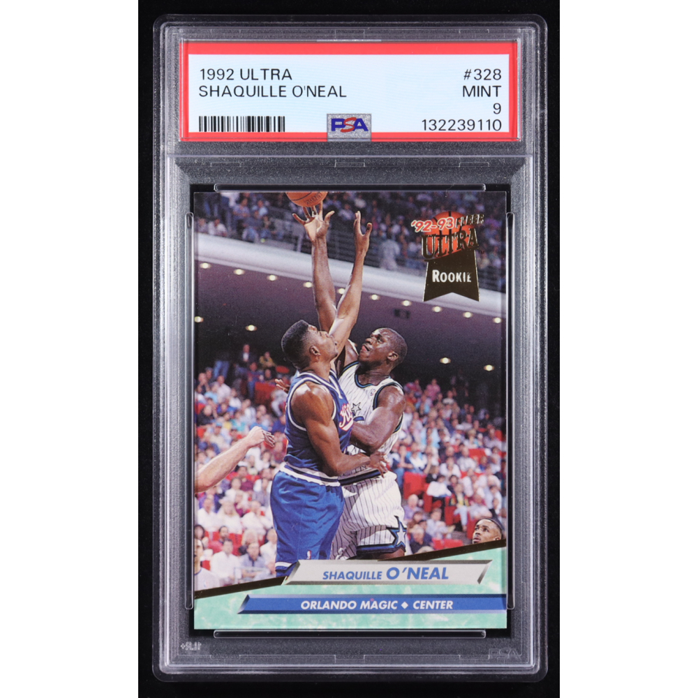 Shaquille O'Neal 1992 Fleer Ultra #328 RC (PSA 9) at PristineAuction.com