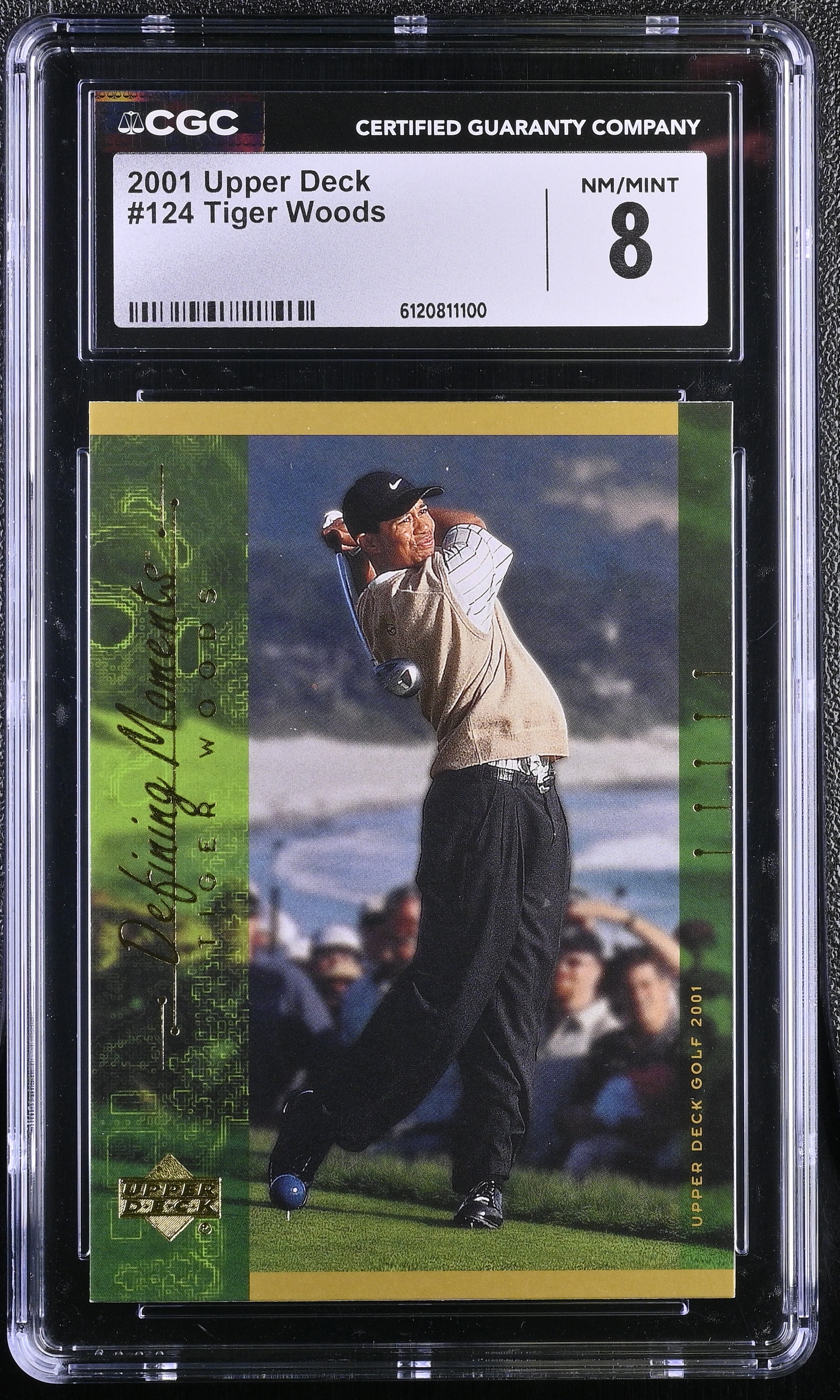 Tiger Woods 2001 Upper Deck DM #124 (CGC 8) at PristineAuction.com Tiger Woods 2001 Upper Deck DM #124 (CGC 8) at PristineAuction.com